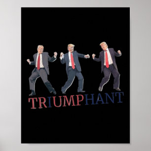 Trump Siegestanz Amtseinführung Triumphaler Rückke Poster