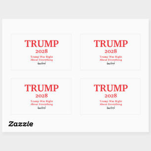 Trump-Signatur 2028 Personalisierter Name Rechteckiger Aufkleber