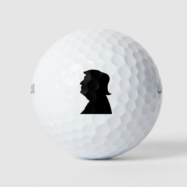 Trump-Silhouette populär Golfball (Vorderseite)
