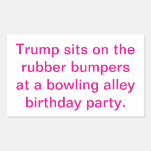 Trump sitzt auf Gummibumpers Hankamer Artjunkhaus Rechteckiger Aufkleber