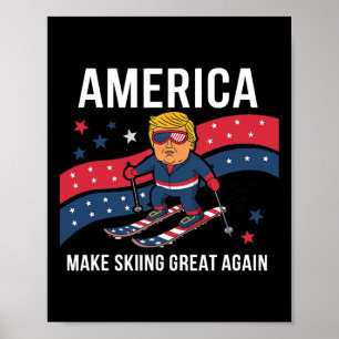 Trump Ski Usa - Weihnachten macht Skifahren wieder Poster