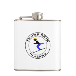 Trump Skis in Jeans Flachmann