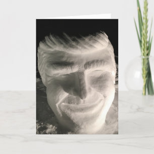 Trump Snow Skulptur Weihnachtskarte Feiertagskarte