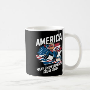 Trump Snowboard USA - Snowboarden mit großer Agae Kaffeetasse