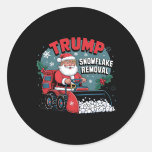 Trump Snowflake Weihnachten Funny Trump Snowplow X Runder Aufkleber