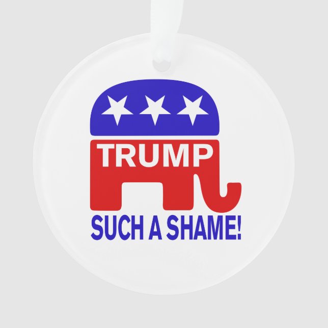 Trump So eine Schande! Ornament (Vorderseite)