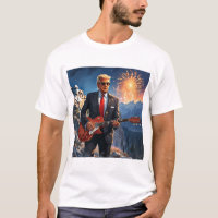 Trump spielt elektrische Gitarre Mount Rushmore MA