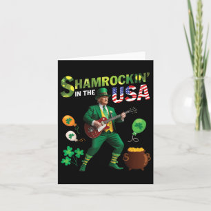 Trump spielt Gitarre Shamrockin in den USA, Saint  Karte