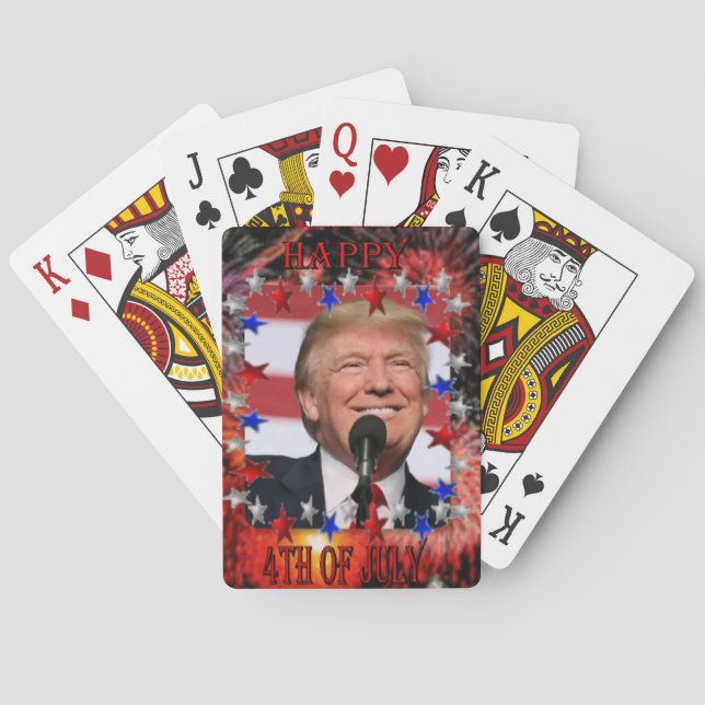 Trump spielt Karten Spielkarten (Rückseite)