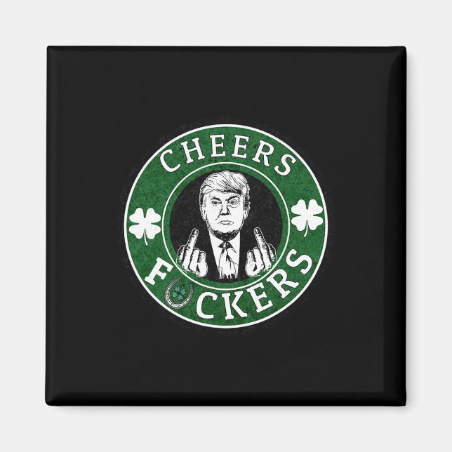 Trump St Patrick’s Day Prost Ers Shamrock Patrick Magnet (Vorne)