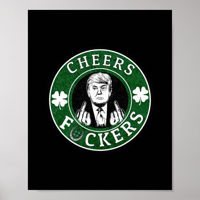 Trump St. Patrick’s Day Prost Ers Shamrock Patrick Poster (Vorne)