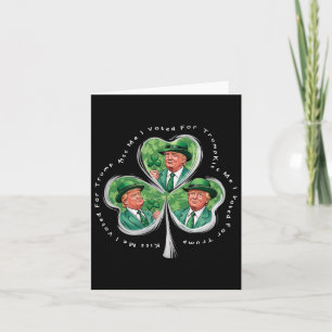 Trump St. Patrick's Day 2025 Lustig Küss mich, ich Karte