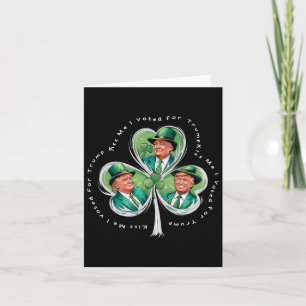 Trump St. Patrick's Day 2025 Lustig Küss mich, ich Karte