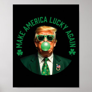 Trump St. Patrick's Day Kleeblatt Für Männer Fraue Poster