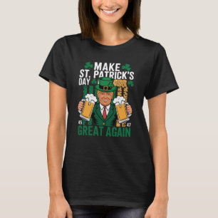 Trump St. Patrick's Day Lustiges Bier-Design T-Shirt