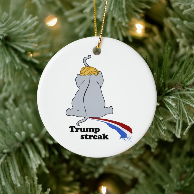 Trump Streak — Anti-Trump-Design - - Politisch - Keramik Ornament (Baum)