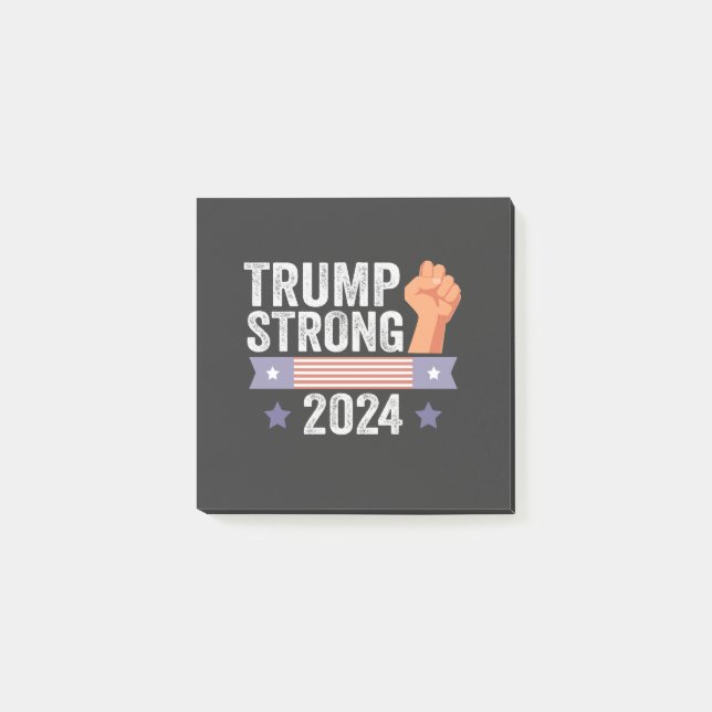 Trump Strong 2024 American Patriotic Election Gift Post-it Klebezettel (Vorderseite)