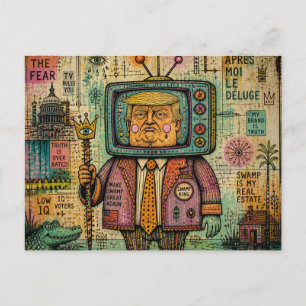 Trump Sumpf Reality Mixed Media Postkarte