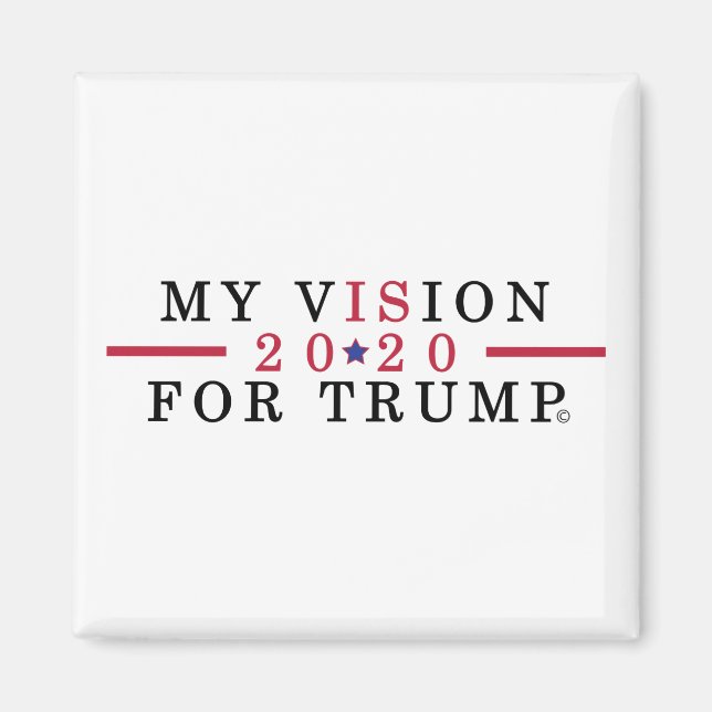 Trump Supporter 2020 Carré Réfrigérateur Magnet (Devant)