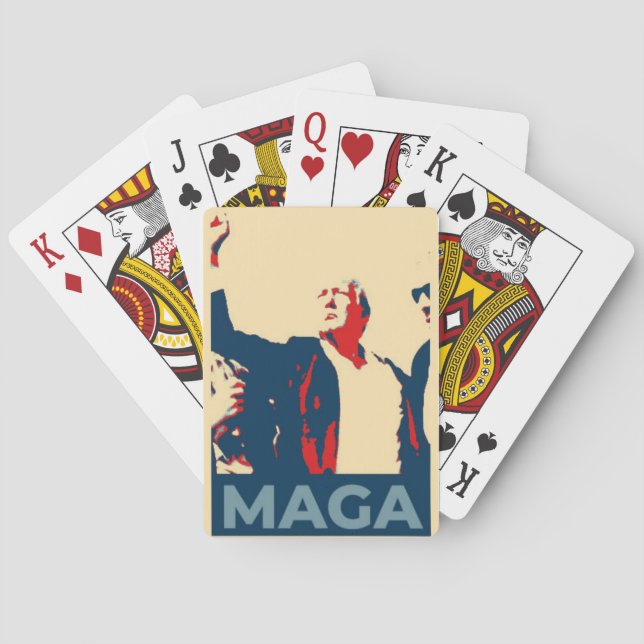 Trump Survivor! Nehmen Sie Amerika zurück 2024 MAG Spielkarten (Rückseite)