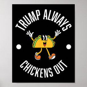 Trump Taco Theorie – Trump kneift immer beim Taco Poster