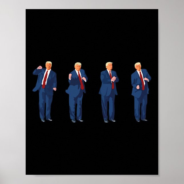 Trump Tanz 4. Juli Trump 2024 Poster (Vorne)