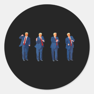 Trump Tanz 4. Juli Trump 2025 Runder Aufkleber