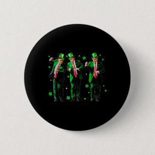 Trump-Tanz Trump 2024 zum St. Patricks Day Button