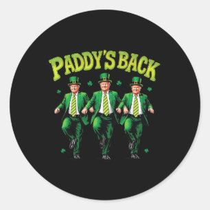 Trump tanzt Funny St Patricks Day Drink Paddy Runder Aufkleber