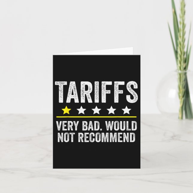 Trump Tariff USA würde Zölle nicht sonstwas empfeh Karte (Vorderseite)