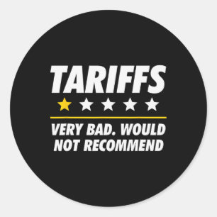 Trump Tariff USA würde Zölle nicht sonstwas empfeh Runder Aufkleber