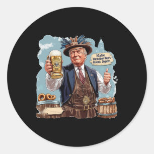 Trump-Tasse als Bier wieder großartig machen Runder Aufkleber