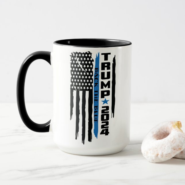 Trump-Tasse: Das Blau unterstützen Tasse (Mit Donut)