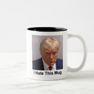 Trump-Tasse - "I Hate This Tasse"-Mugshot Zweifarbige Tasse