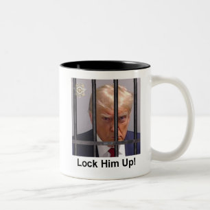 Trump-Tasse "Lock Ihm Up!" Zweifarbige Tasse