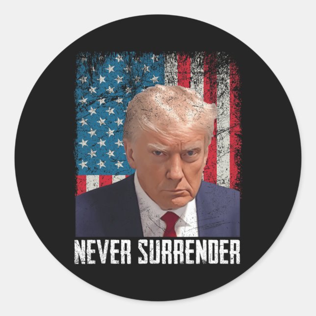 Trump Tasse Shot 2024 Präsident American F Runder Aufkleber (Vorderseite)