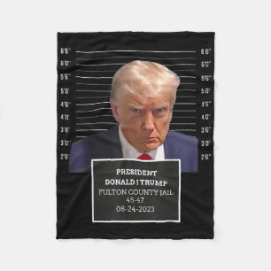 Trump Tasse Shot Präsident Donald J Trump Mugshot Fleecedecke