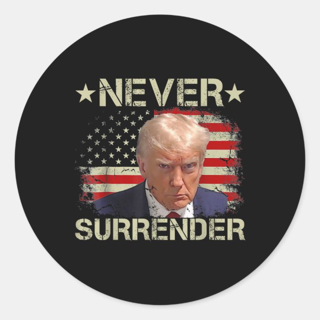 Trump-Tasse sollte sich nie von Trump-Amerikanern  Runder Aufkleber (Vorderseite)