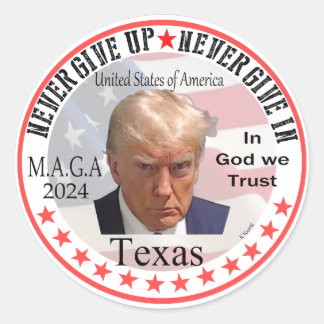 Trump/Texas Runder Aufkleber
