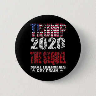 Trump The Sequel Bedrängte USA-Flagge Macht Libera Button