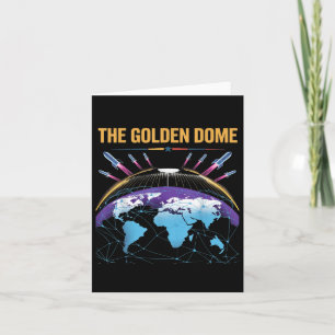 Trump trägt den Goldenen Dome für Amerika oder Karte