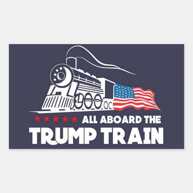 Trump Train Rechteckiger Aufkleber (Vorderseite)