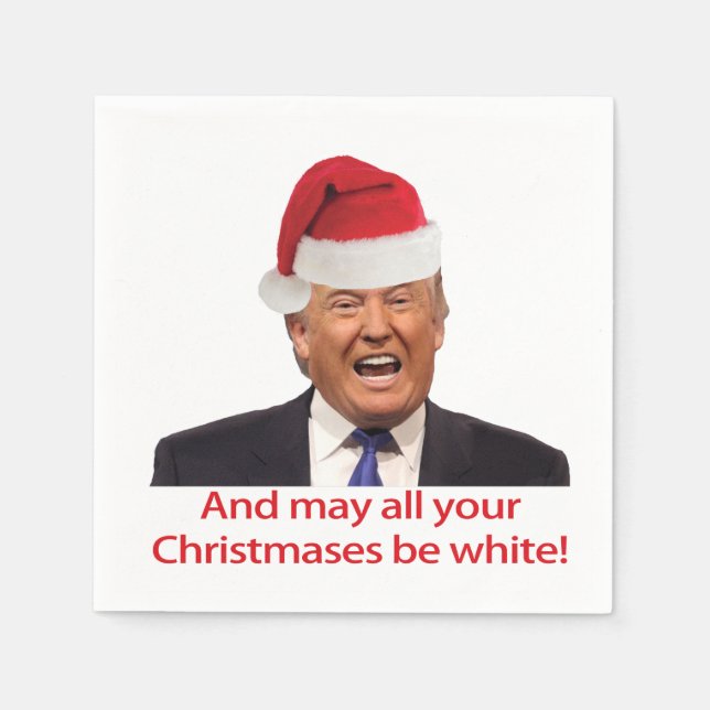 Trump. Träumen von einem weißen Weihnachten Serviette (Vorderseite)