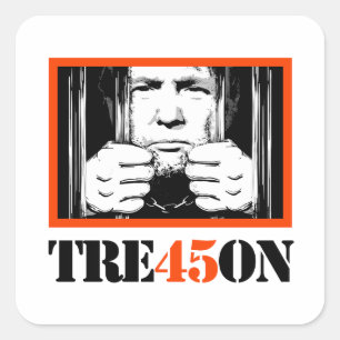 Trump Tre45on Quadratischer Aufkleber
