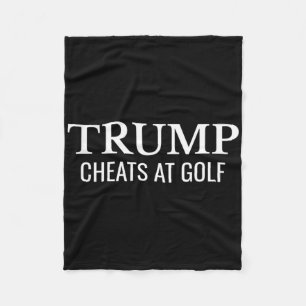 Trump treibt Golf an - lustiger politischer Protes Fleecedecke