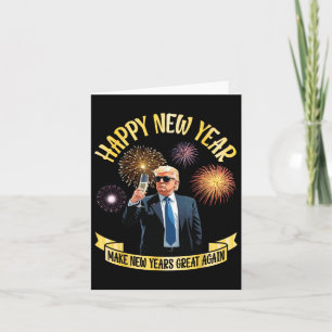 Trump trinkt glückliches neues Jahr macht neue Jah Karte