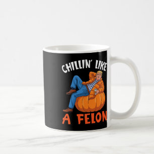 Trump trinkt Kaffee auf Kürbis, chillen wie ein Ve Kaffeetasse