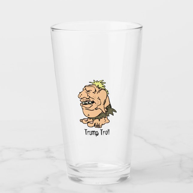 Trump Troll Glas (Vorderseite)