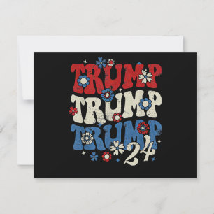 Trump Trump Trump 2024 Retro Feiertagskarte
