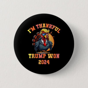 Trump Truthahn Lustiges Meme Ich Bin Dankbar Dass  Button